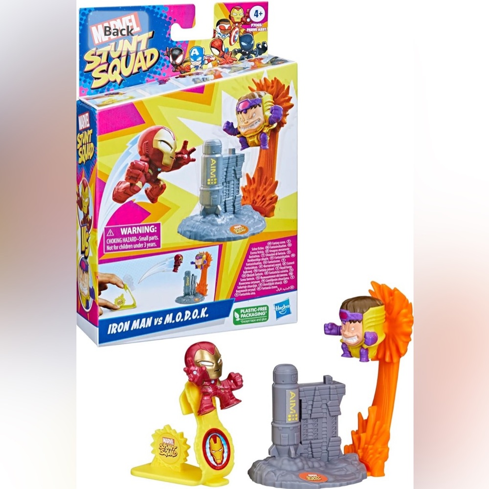 NEW Hasbro Marvel Stunt Squad Iron Man vs M.O.D.O.K. MODOK action figure toy set